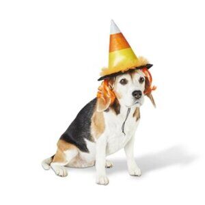 Hyde and Eek! Boutique Dog Candy Corn Witch Hat Halloween Costume Small/Med NWT